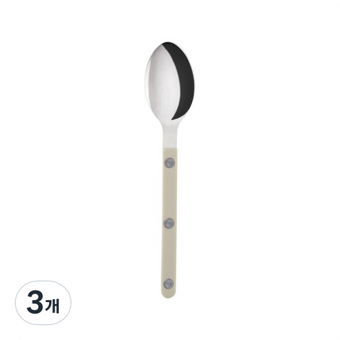 사브르 비스트로 샤이니 식기 커트러리 티스푼, 카키, 3개