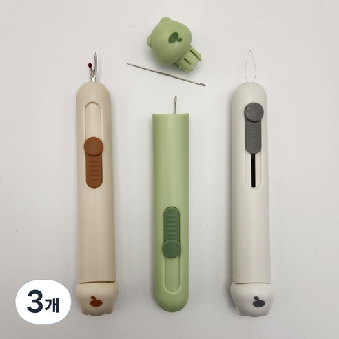 오꼬머 올인원 수예 도구 바늘 용품, 3개, 그린