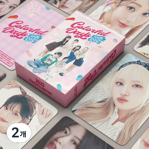 아이브 IVE 2025 시즌그리팅 Colorful Days 포토카드 포카 비공굿 도무송 다꾸, 2개