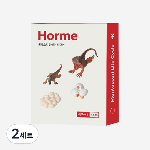호르메 몬테소리 이구아나 한살이 동물피규어 4pcs, 2세트