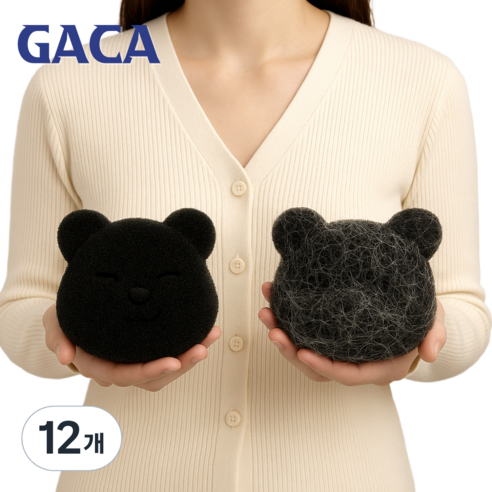 GACA 반려동물 털 제거 세탁볼 4개, 12개