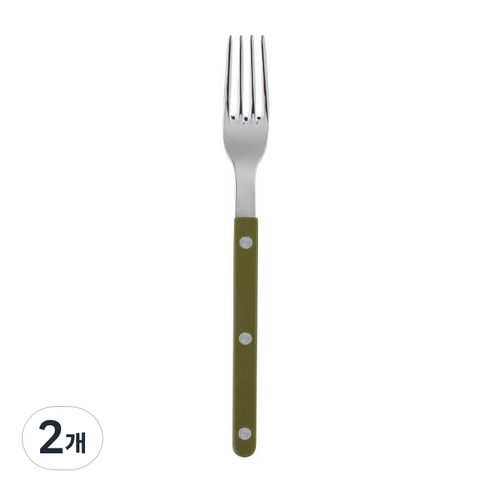 사브르 비스트로 샤이니 식기 커트러리 디너포크, 펀그린, 2개