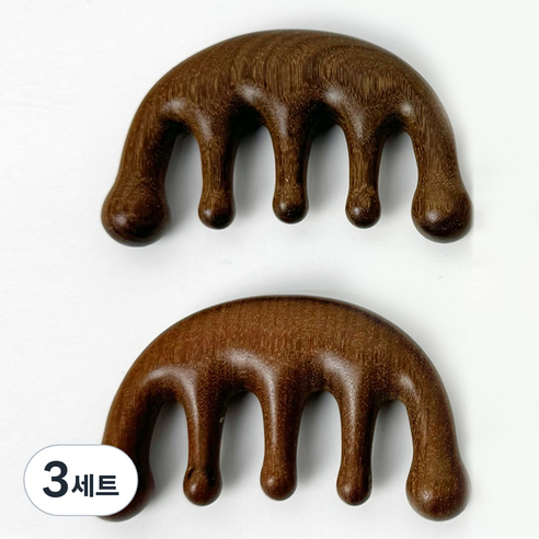 바른리빙 우드 괄사 지압기 2P세트, B타입, 3세트