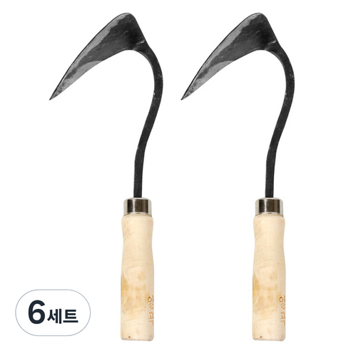 카시안 영주호미 소 (903) KA 원예 조선 만능 텃밭 농기구 분갈이 원예용품, 6세트