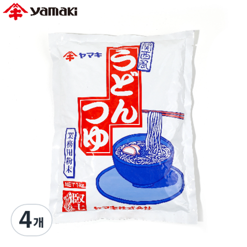 야마끼 우동 분말 스프, 1kg, 4개