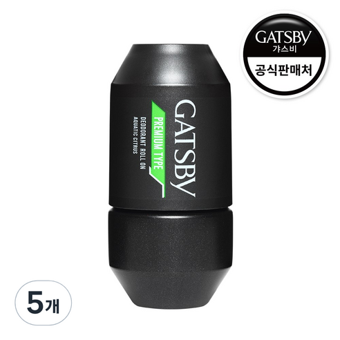 갸스비 프리미엄 타입 데오도란트 롤 온 아쿠아틱 시트러스, 60ml, 5개