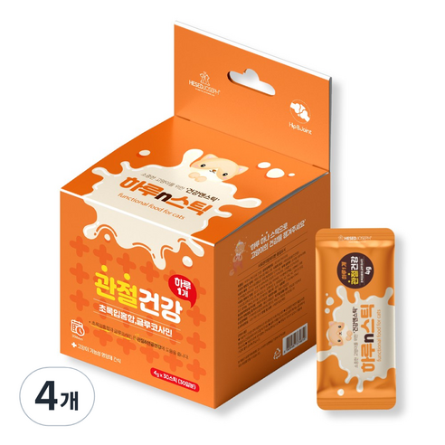 하루n스틱 고양이 영양제, 30회분, 뼈/관절강화, 4개