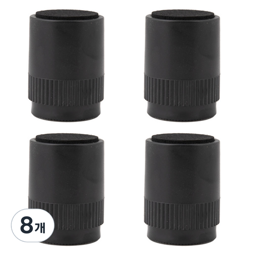 리빙아이 가구 다리 높이조절발 받침대, 8개, 블랙 중 75mm