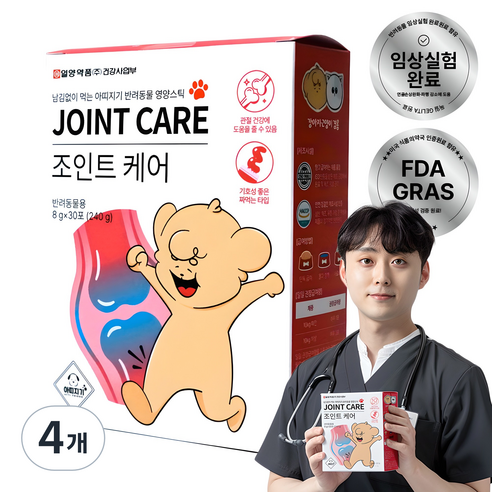 아띠지기 강아지 관절 영양제 조인트케어, 뼈/관절강화, 4개