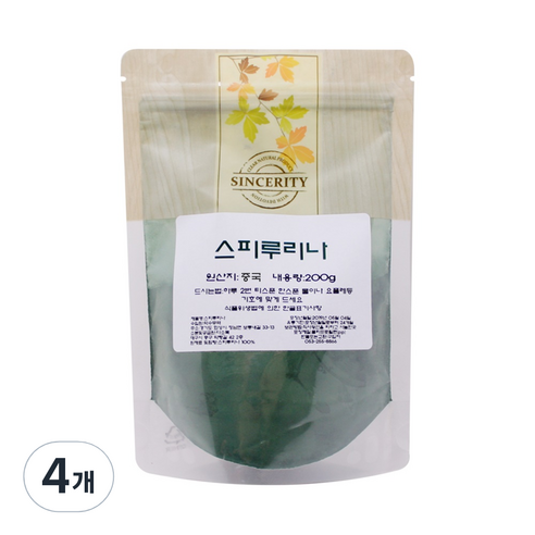 천일한약방 스피루리나분말 스피룰리나, 4개, 200g