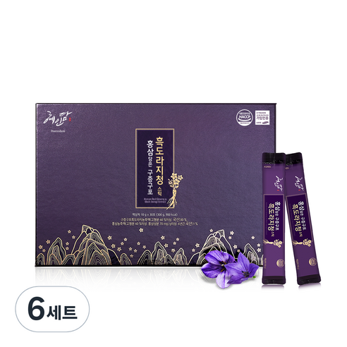 혜인담 홍삼담은 구증구포 흑도라지청 스틱 선물세트, 6세트