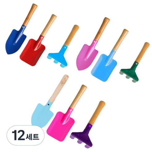 멜팅마켓 원예 도구 미니 모종삽 3종, C 타입, 12세트