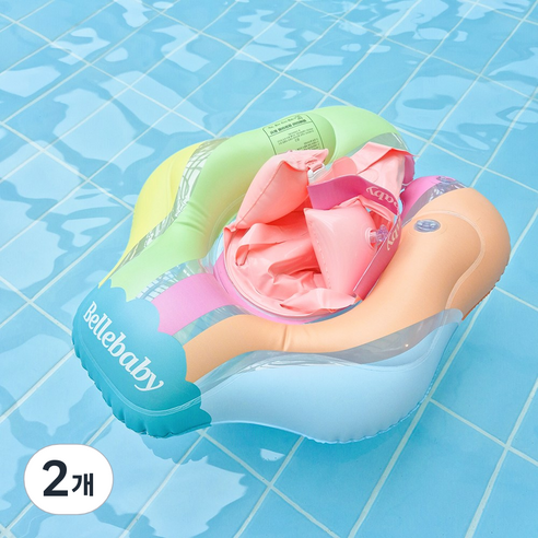 벨베이비 유아용 튜브 보행기 튜브, 2개, 레인보우