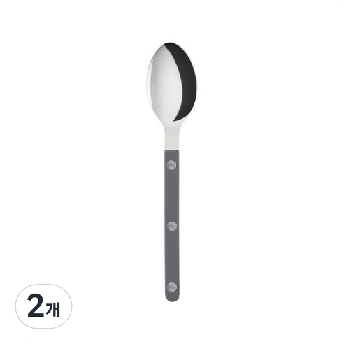 사브르 비스트로 샤이니 식기 커트러리 티스푼, 그레이, 2개