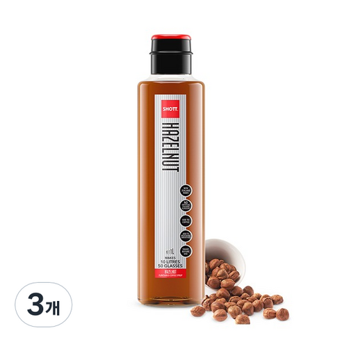 샷 시럽 헤이즐넛 1000ml, 3개