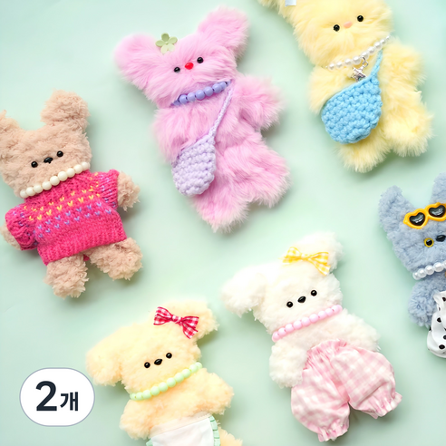 [6종세트] 컬러인베리 DIY 모루 인형 만들기 대박 세트, 2개