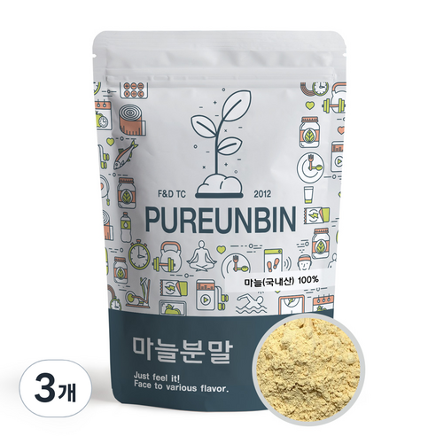 푸른빈 마늘 분말 가루 국내산, 3개, 500g