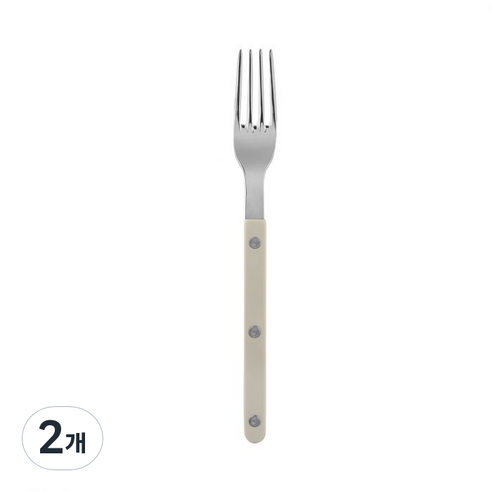사브르 비스트로 샤이니 식기 커트러리 디너포크, 카키, 2개