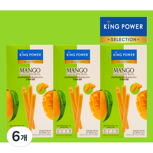 태국 면세점 킹파워 망고 크레페롤, 6개, 150g