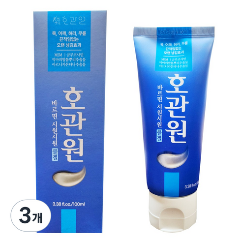 호관원 시원시원 쿨겔, 3개, 100ml