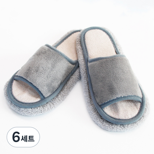 필굿리빙 찍찍이 청소슬리퍼, 6세트