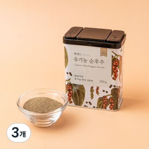 유기농 순후추, 100g, 3개