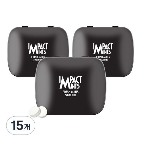 임팩트 민트 캔디 프레쉬 민트 독일 무설탕 사탕, 14g, 15개