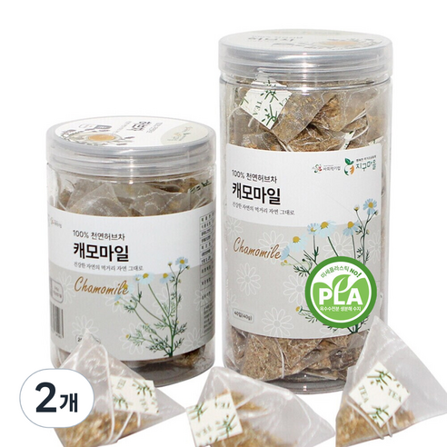 지구마을 옥수수전분 생분해필터 PLA 캐모마일 허브티백차, 2개, 30개입, 1g
