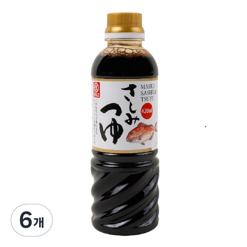 마루에 규슈 단맛 사시미 간장 회간장, 6개, 420ml