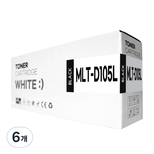 삼성 MLT-D105L 호환토너 대용량, 6개, MLT-D105L 대용량