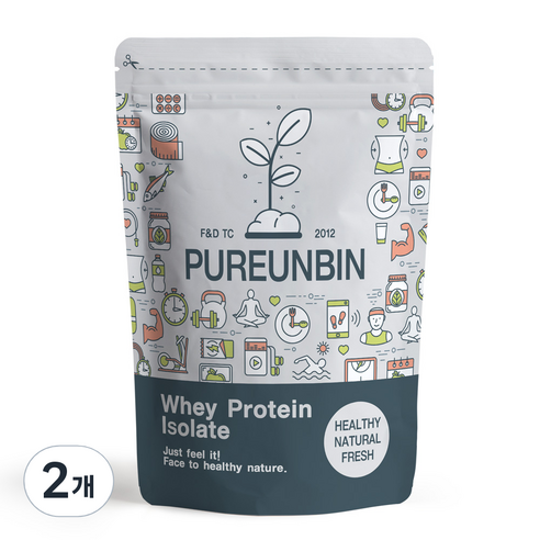 푸른빈 WPI 분리유청단백질 분말 가루, 500g, 2개