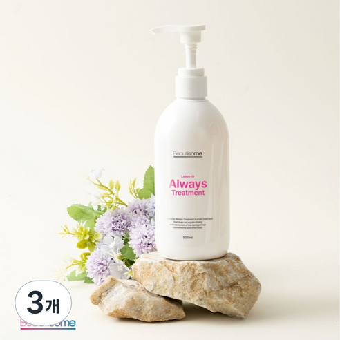 씻어낼 필요없는 바르는 노워시 트리트먼트 뷰티썸 올웨이즈 트리트먼트, 3개, 500ml
