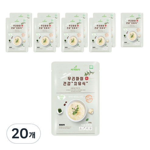 펫루트 전연령 반려동물 우리아이 치유식 영양죽, 닭, 120g, 20개