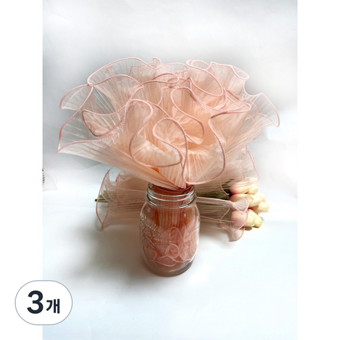 꽃다발 꽃포장지 라인 레이스, 3개