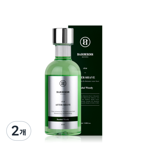 바버501 애프터 쉐이브 케어 그린, 2개, 165ml