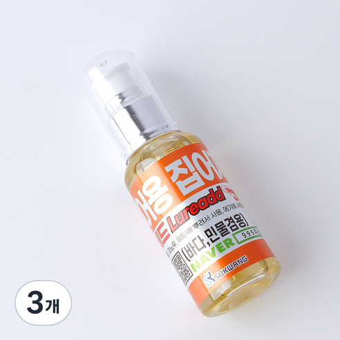 999피싱 루어 초강력 집어제 새우향 바다 민물 낚시 고농도 떡밥 첨가제 쭈꾸미 문어, 3개, 60ml