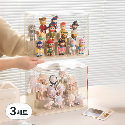 클라라홈 피규어 장식장 14블록 중형 자유로운 레이어드, 3개