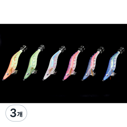 고잉 UV 캐스팅 에기 무늬오징어 갑오징어 한치, #03 오렌지 글로우(UV), 2.5호, 3개, 오렌지, 9g