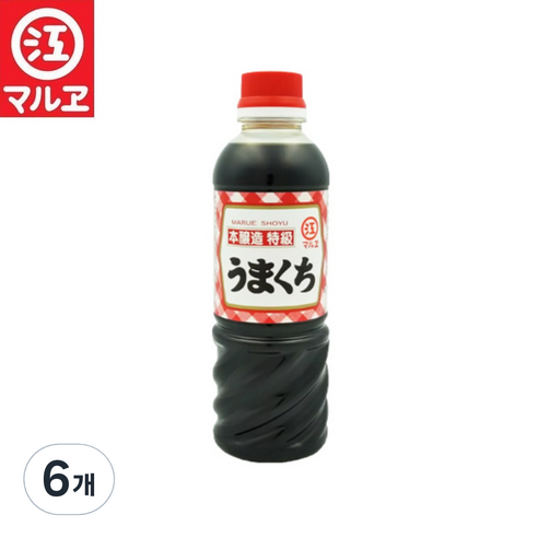 마루에 규슈 단맛 특급 우마구치 양조간장, 6개, 420ml