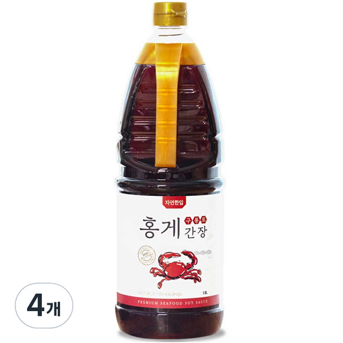 자연한입 홍게간장, 4개, 1.8L