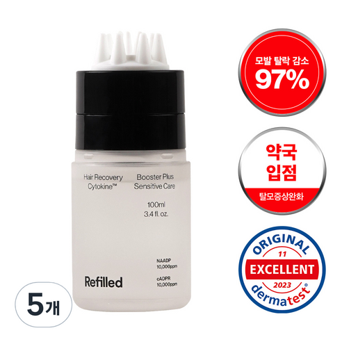 리필드 탈모완화 사이토카인 민감성 탈모 헤어토닉 부스터 두피 진정, 100ml, 5개