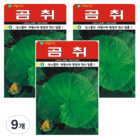 곰취 씨앗 나물 씨 종자, 9개