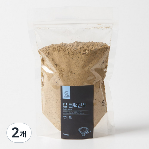 느으림 천천히 두번 볶은 국산 딥 블랙선식, 2개, 500g
