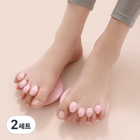구름을보리 코어운동 자세교정 체형 밸런스 발 훈련 운동기구 (좌/우), 2세트, 스카이블루