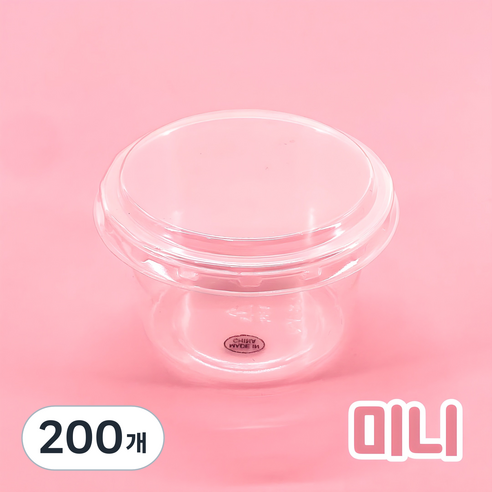 정담 원형 보틀케이크 용기 PET, 200개