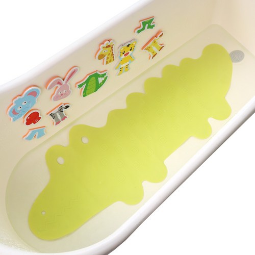 하늬통상 악어 욕조 매트 95 x 34 cm, 그린, 1개