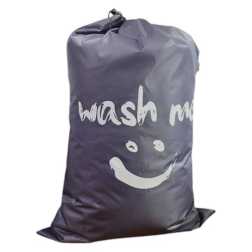 위드제이 대형 세탁물 주머니 빨래자루, 그레이