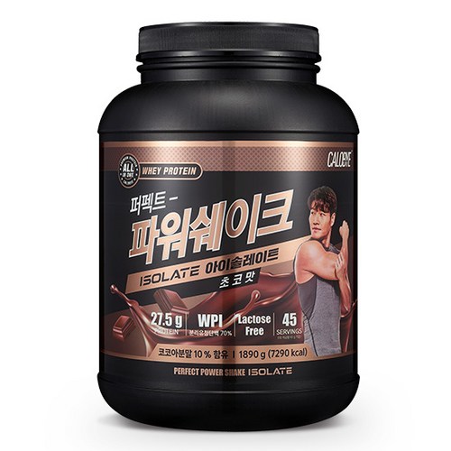 칼로바이 퍼펙트 파워쉐이크 아이솔레이트 초코맛, 1890g, 1개 - 초코 단백질 추천