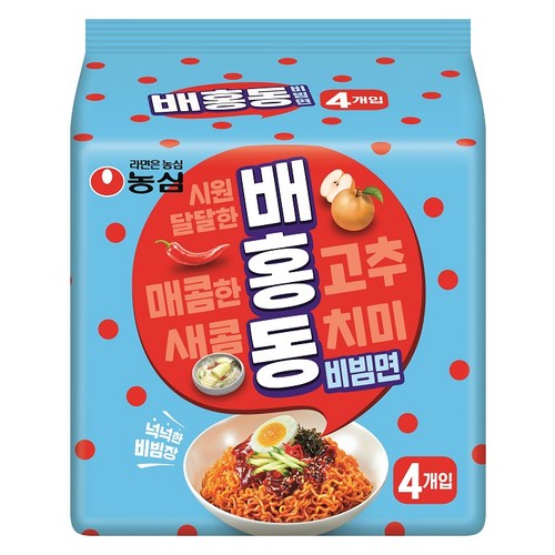 농심 배홍동 비빔면, 4개