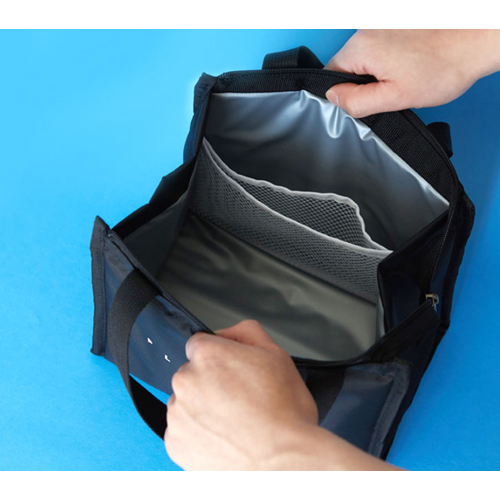 1+1 런치백 도시락가방 보온 보냉백, 네이비+그린 5